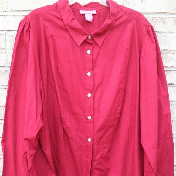 PLUS SIZE Woman Within Button Down Shirt. - Picture 2 of 9